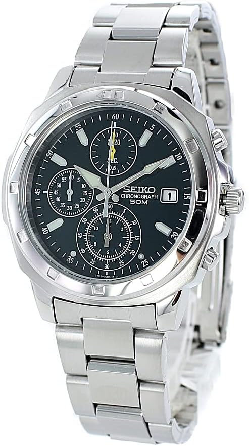Seiko SND411P — хронограф, тёмно-зелёный циферблат