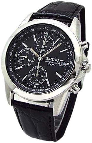Seiko SND309P1 — хронограф, чёрный циферблат