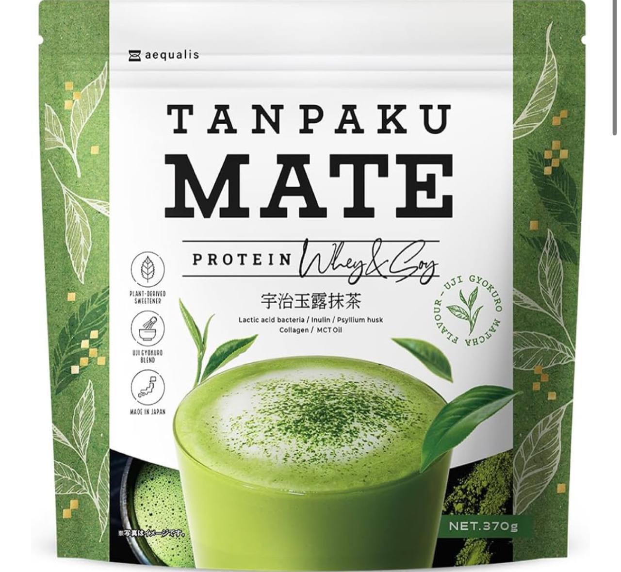 TANPAKU MATE — протеиновый коктейль, вкус матча Удзи Гёкуро