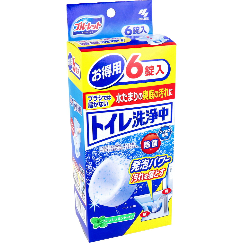 Kobayashi Bluelet — чистящие таблетки для унитаза, 6 шт