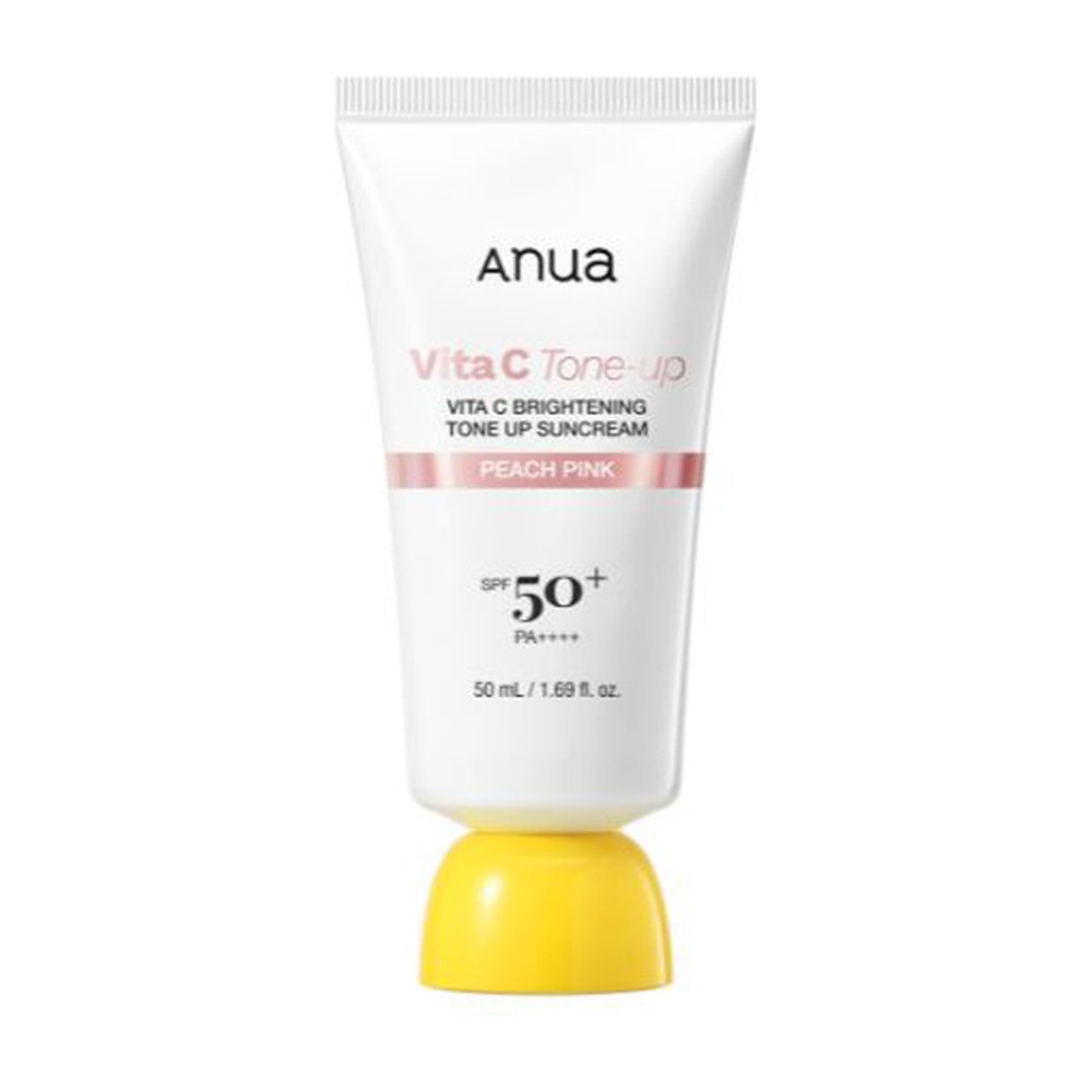 ANUA Vita C Brightening Tone Up Sun Cream SPF50+ — Peach Pink