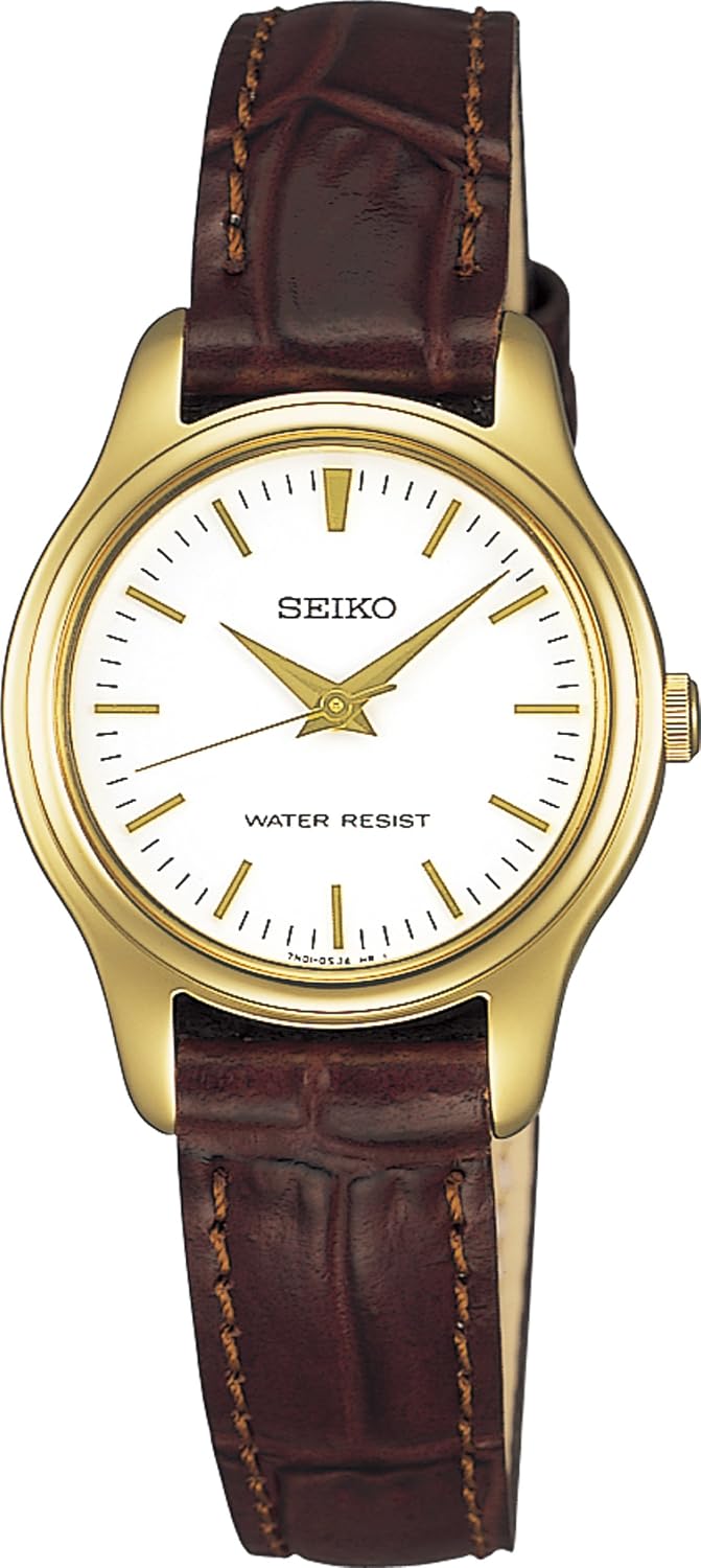 Seiko Selection SSXP002 — женские часы, коричневый кожаный ремешок