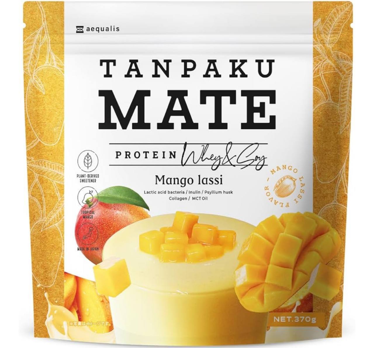 TANPAKU MATE — протеиновый коктейль, вкус манго-ласси